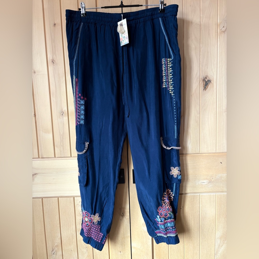 NWT Johnny Was Katie Embroidered Pants
